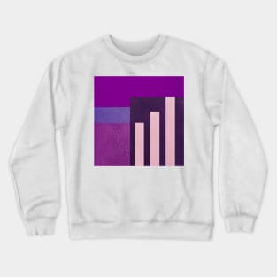 ART leather collage in purple Crewneck Sweatshirt